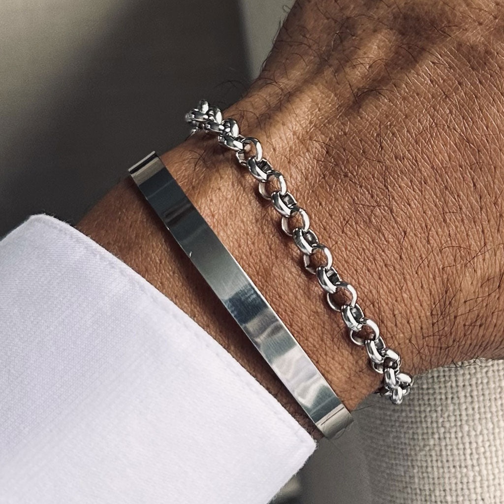 Stainless Steel Rolo Chain Bracelet