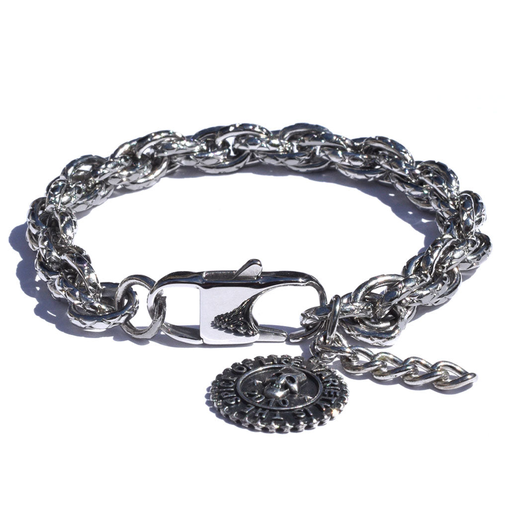 Sterling Silver Skull Chain Bracelet