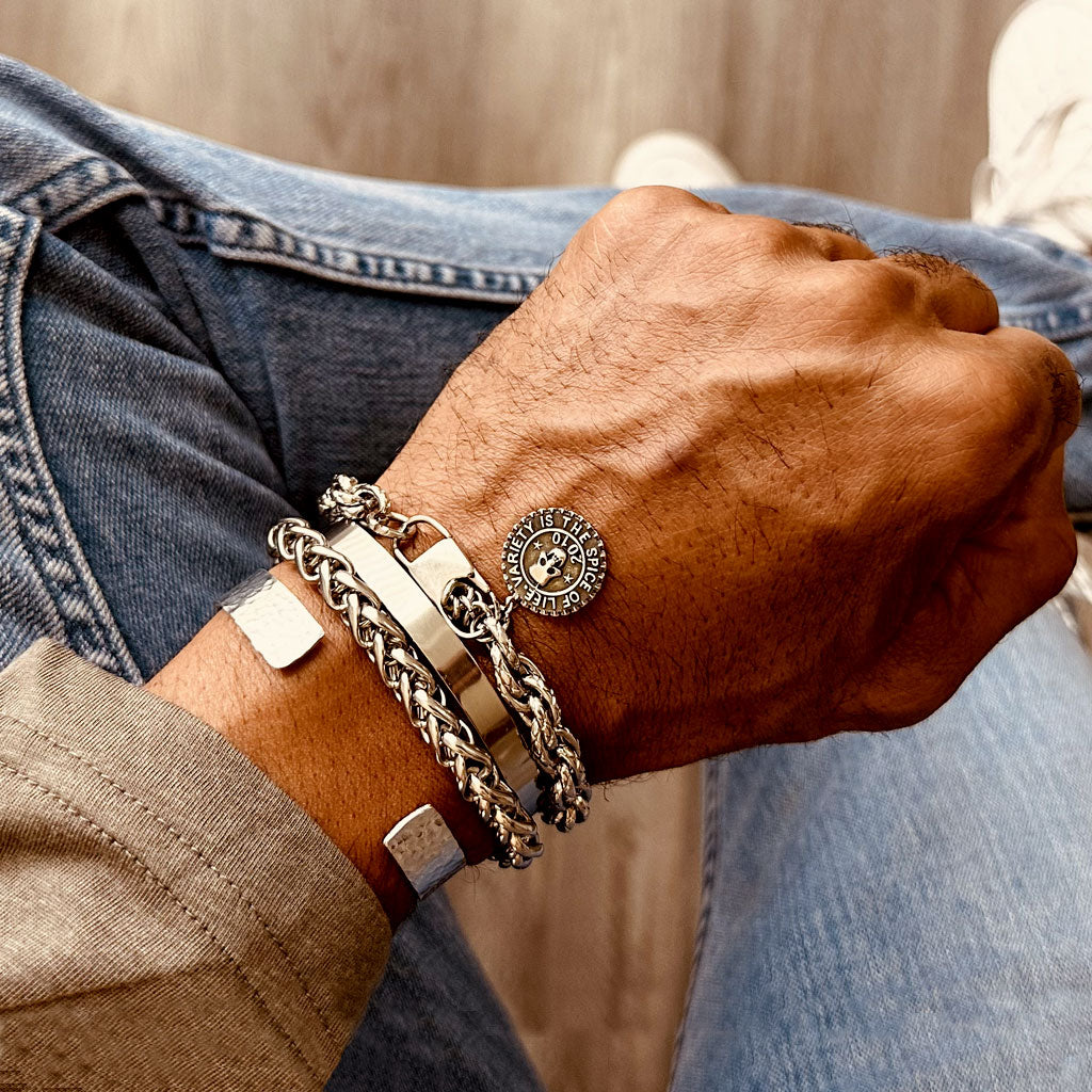 Sterling Silver Skull Chain Bracelet