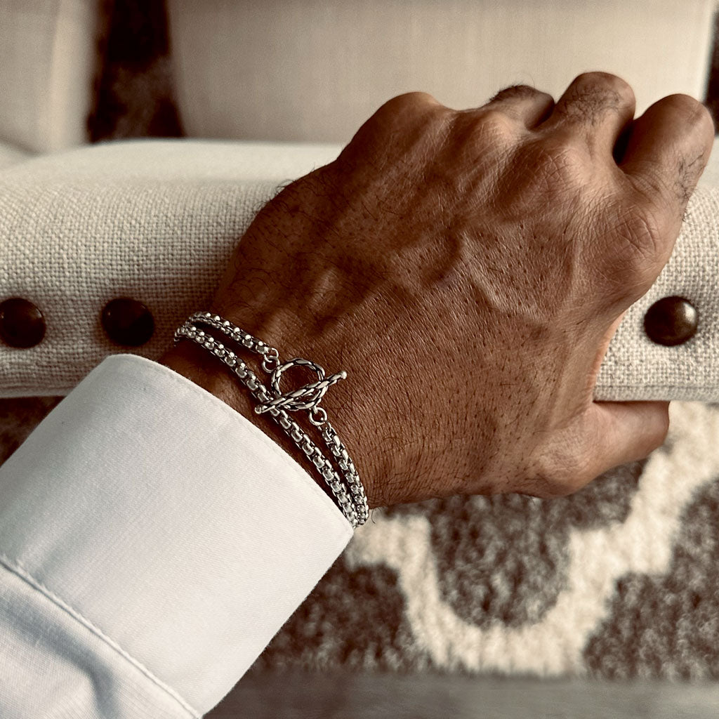 Box Chain Stainless Steel Bracelet