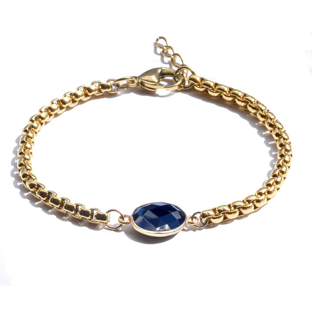 Box Chain Onyx Bracelet