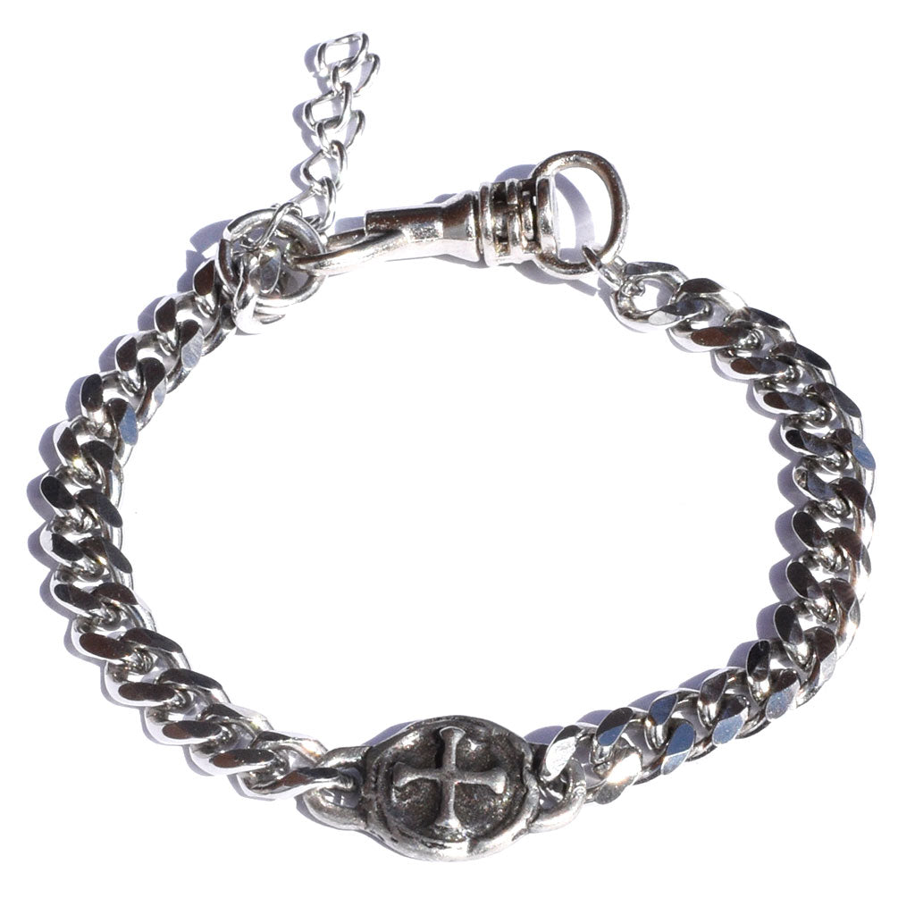 Spiritual Cross Cuban Curb Chain Bracelet