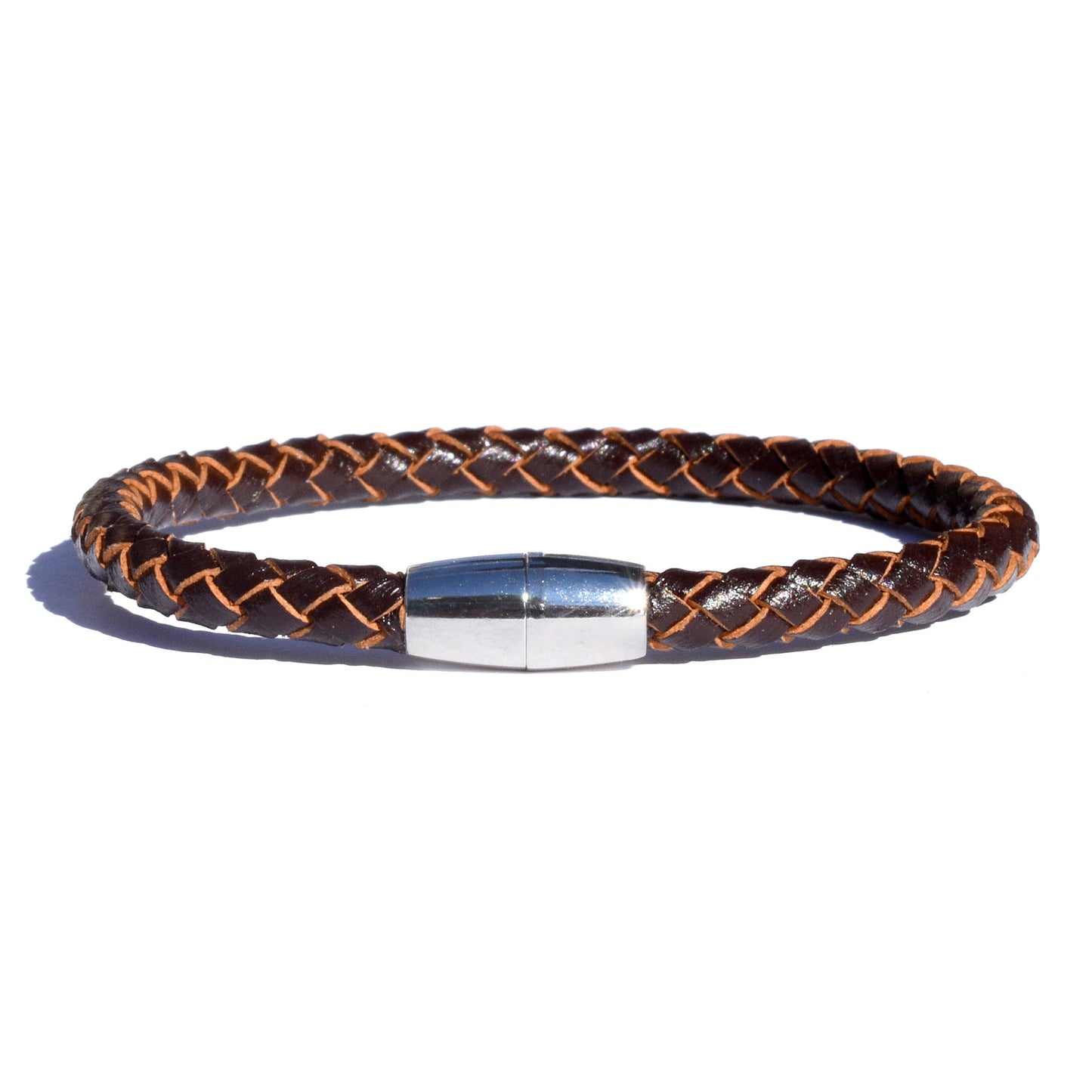 Brown Braided leather bracelet