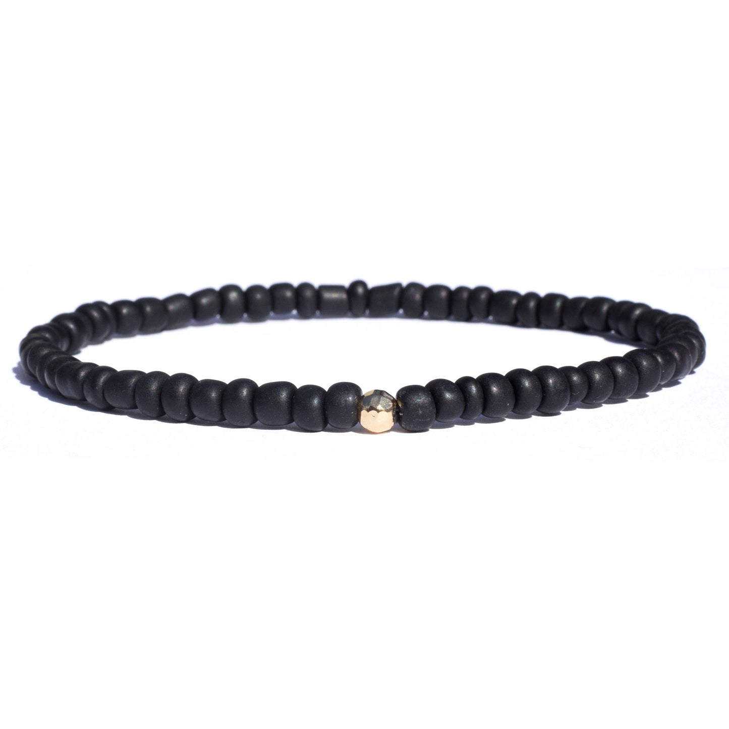 black beaded bracelet
