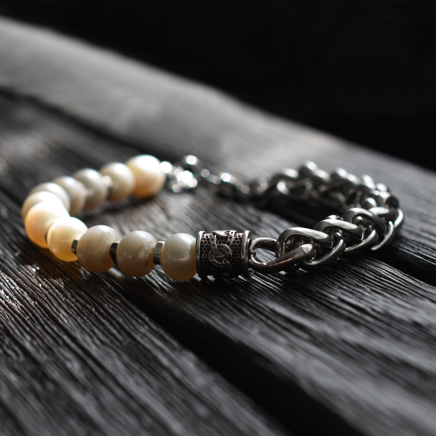 Pearl Beaded Chain Bracelet