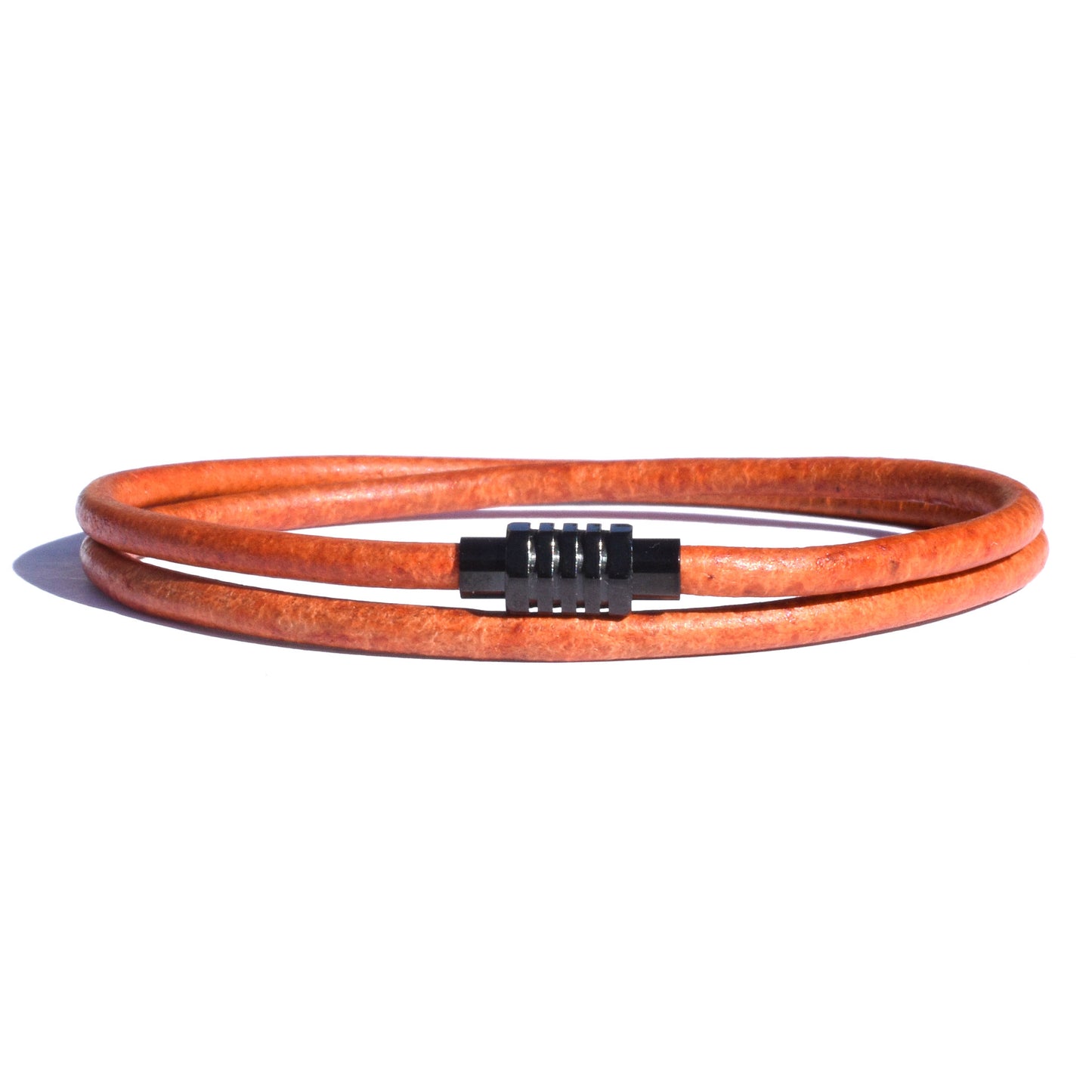 Leather Orange Bracelet