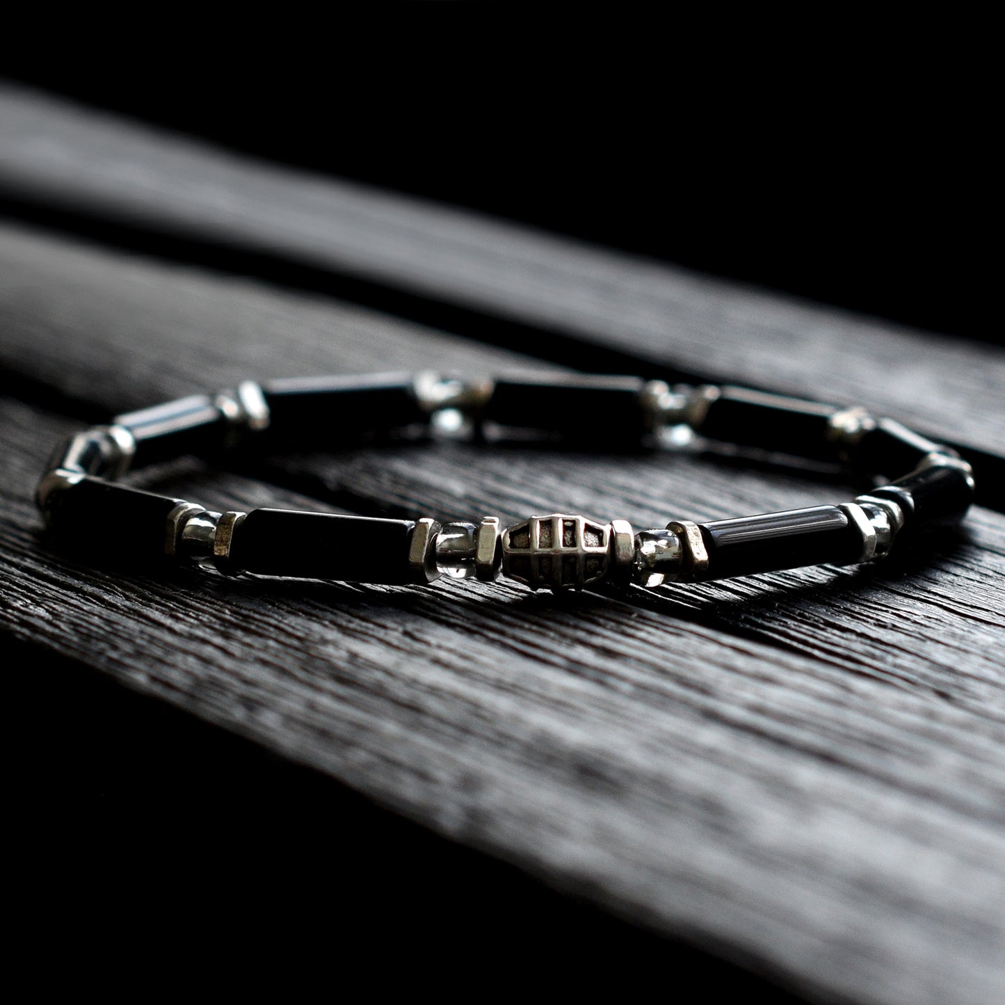 Sterling Silver Onyx Bracelet