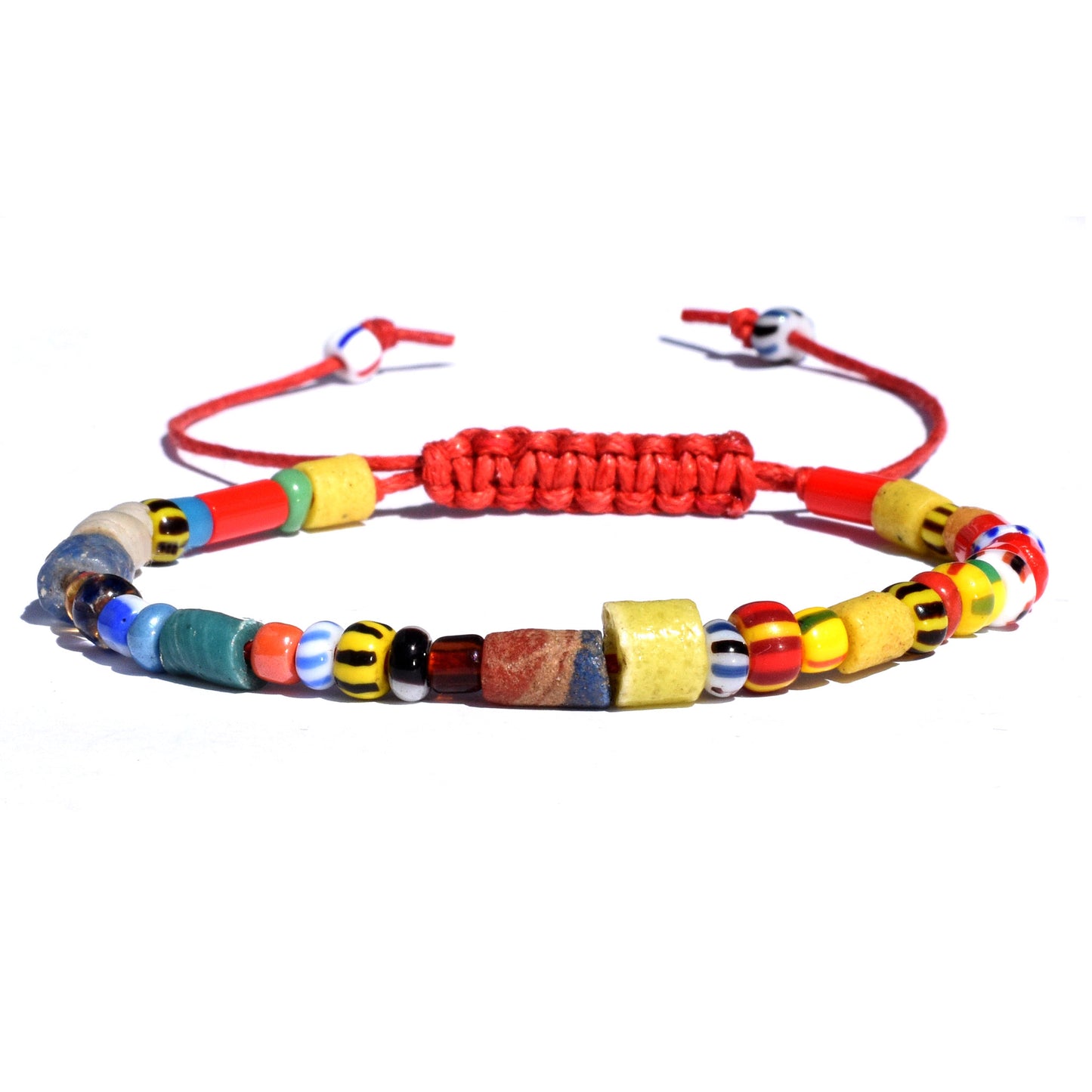 Macrame Cord Colorful Beaded Bracelet