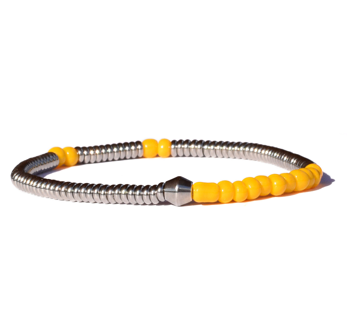 Spiritual Stainless Steel Accent Bracelet