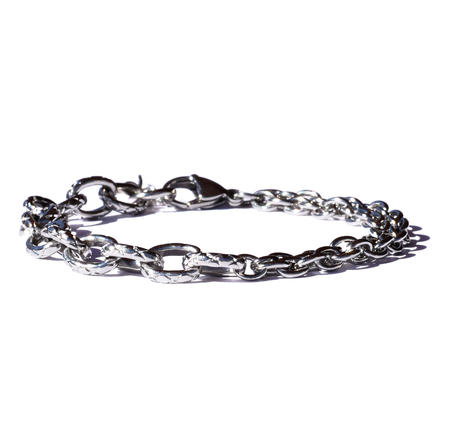 Spiritual Silver Chain Bracelet