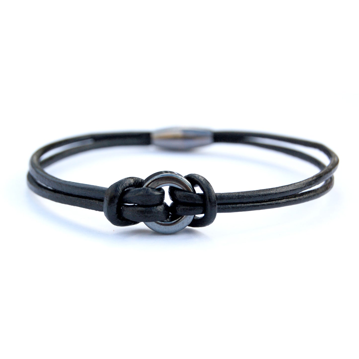 Leather Cord Black Bracelet