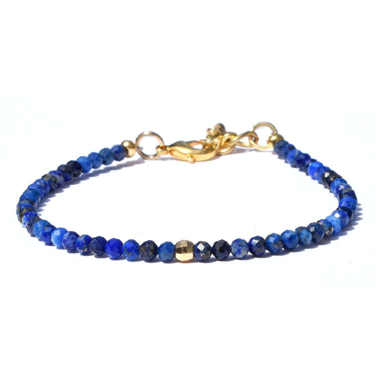 Minimalist Blue Beaded Mini Bracelet