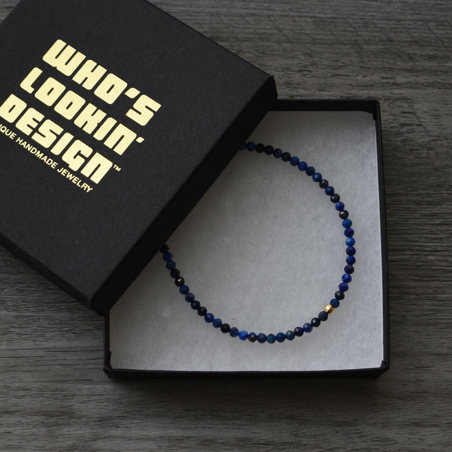 Minimalist Blue Beaded Mini Bracelet