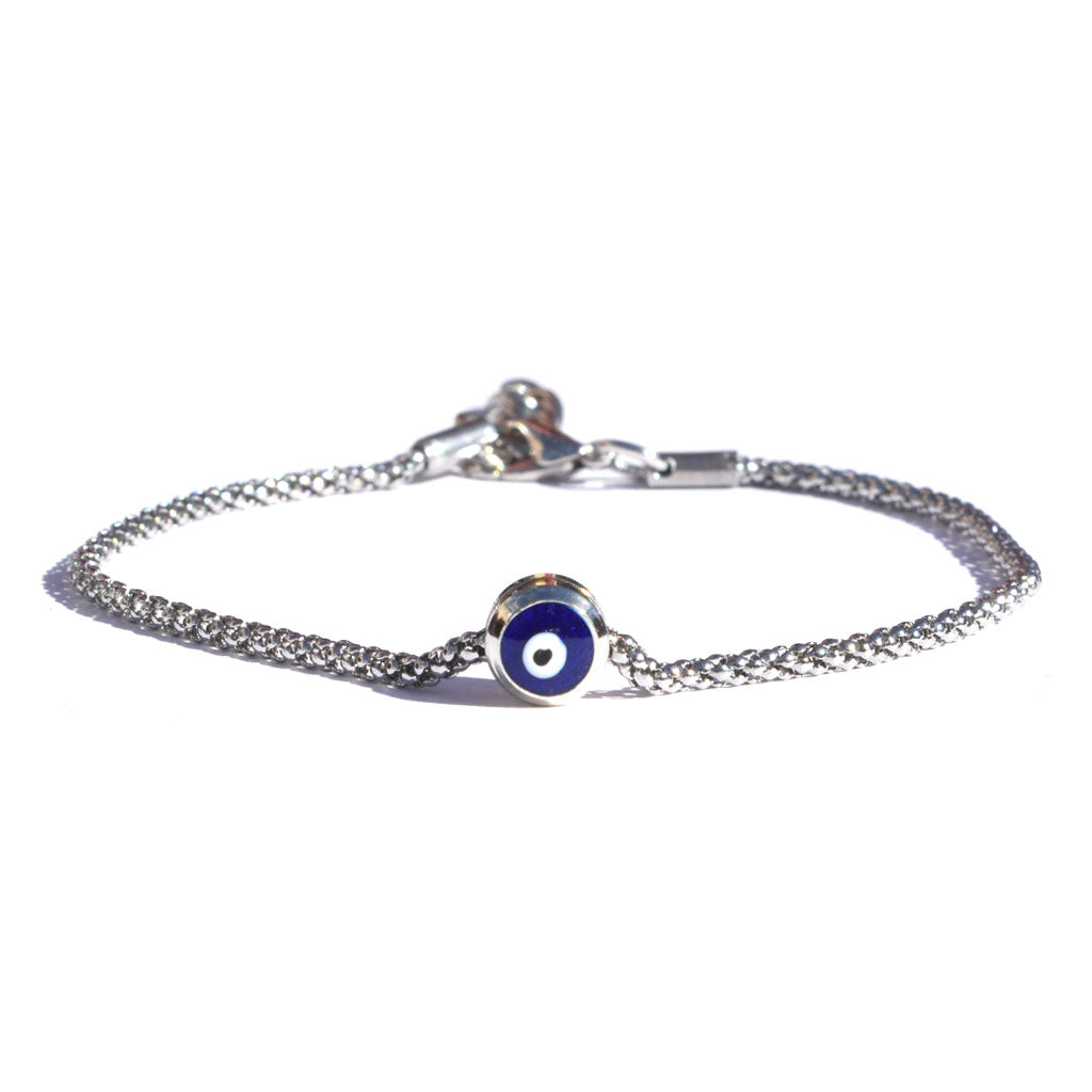 Evel Eye Silver Chain Bracelet