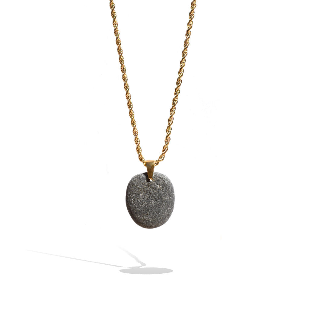 Stone Pendant Gold Necklace