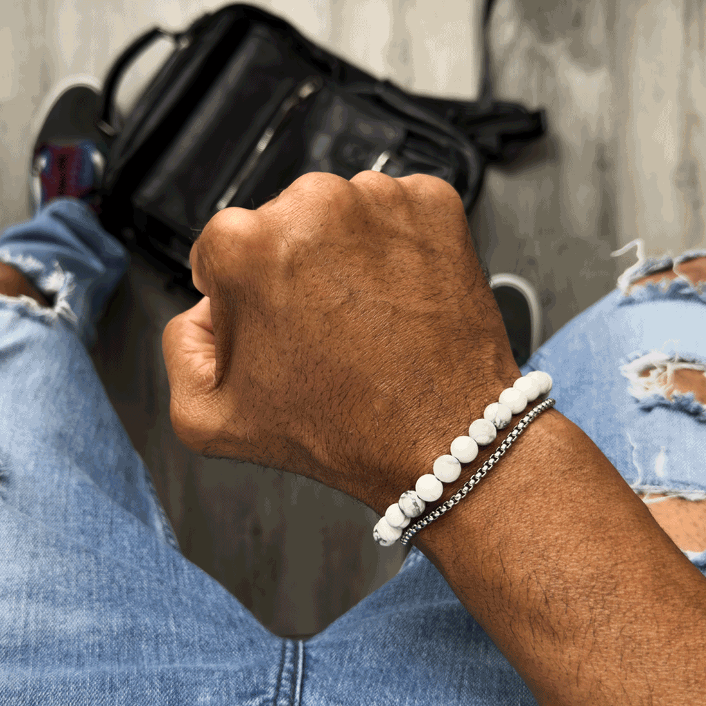 Macrame Cord Skull Bracelet