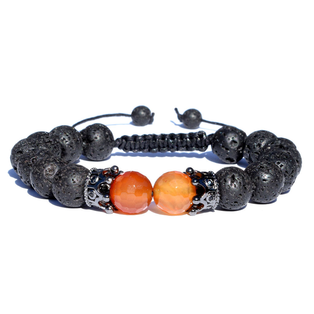 Macrame Cord Crown Beaded Bracelet
