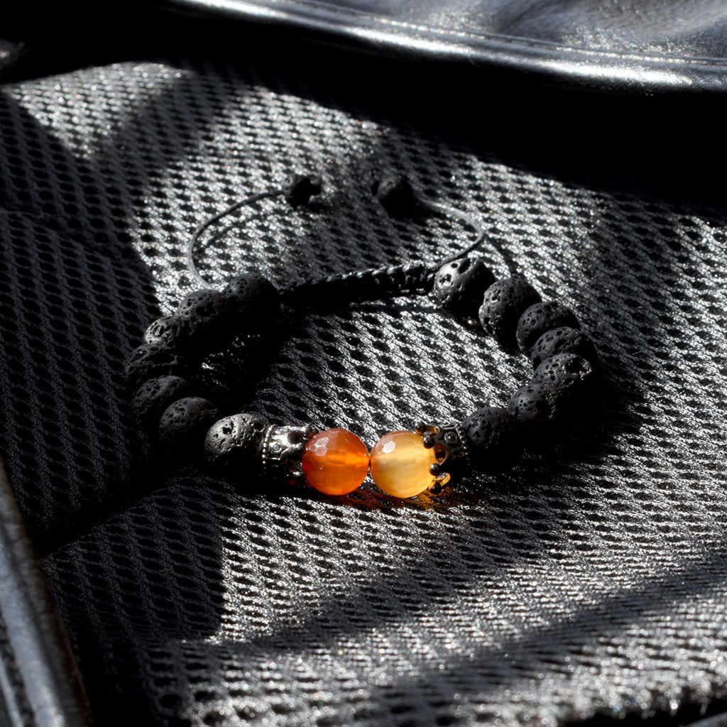 Macrame Cord Crown Beaded Bracelet