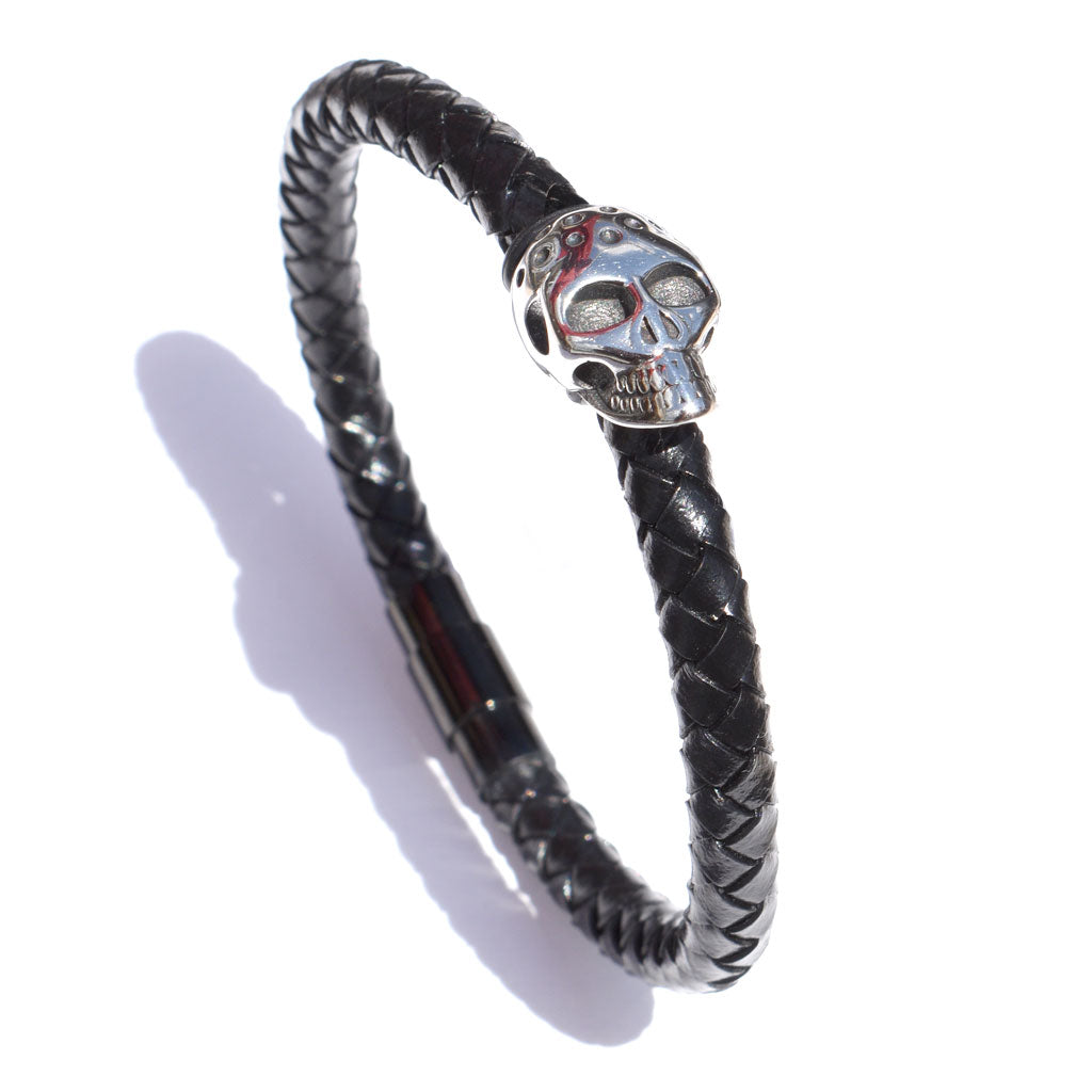 Leather Skull Bracelet