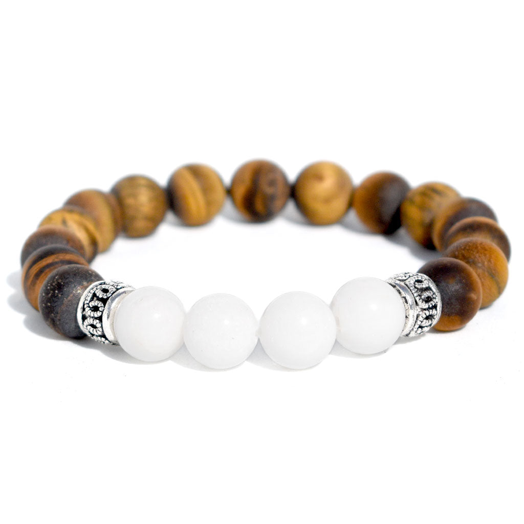 Spiritual Agate & Tiger Eye Beaded Bracelet