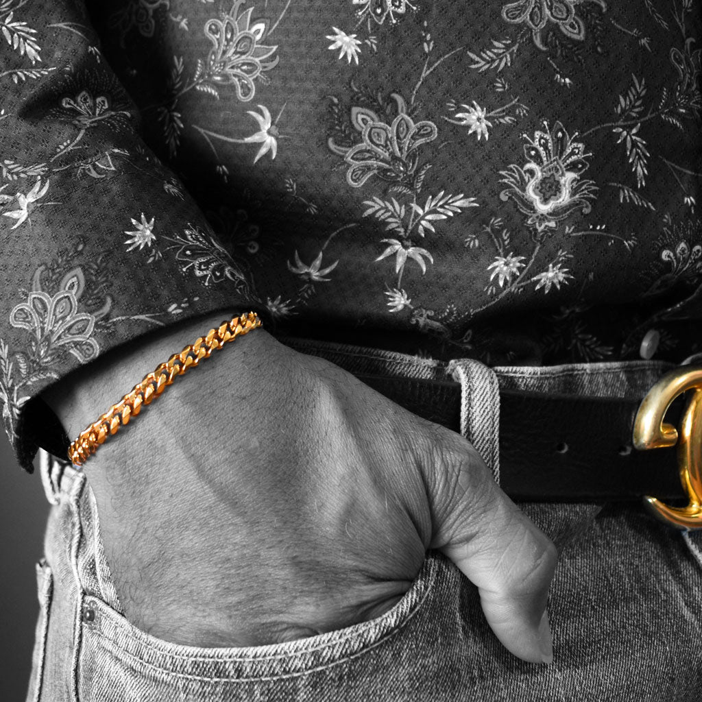 Gold Cuban Chain Bracelet