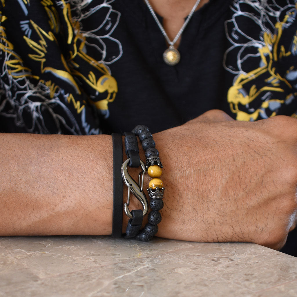 Infinity Leather Bracelet