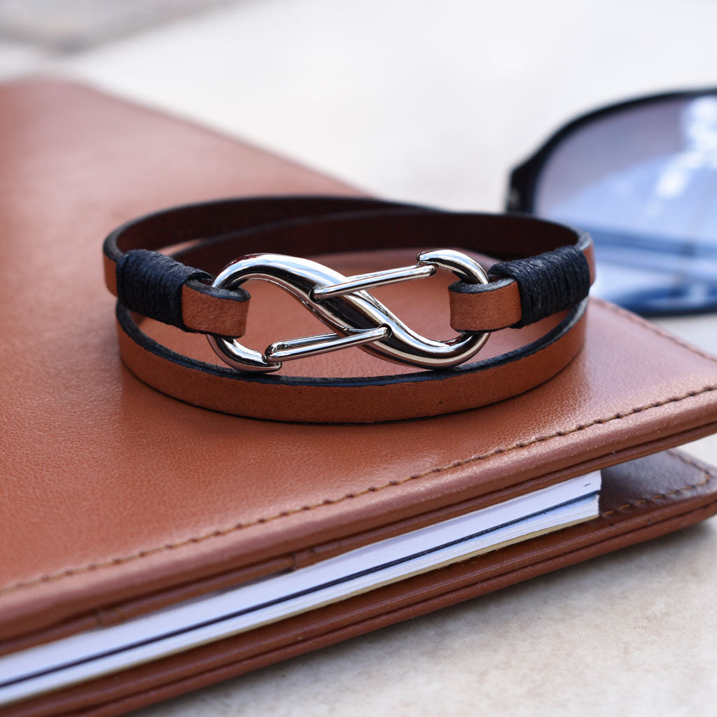 Infinity Leather Bracelet