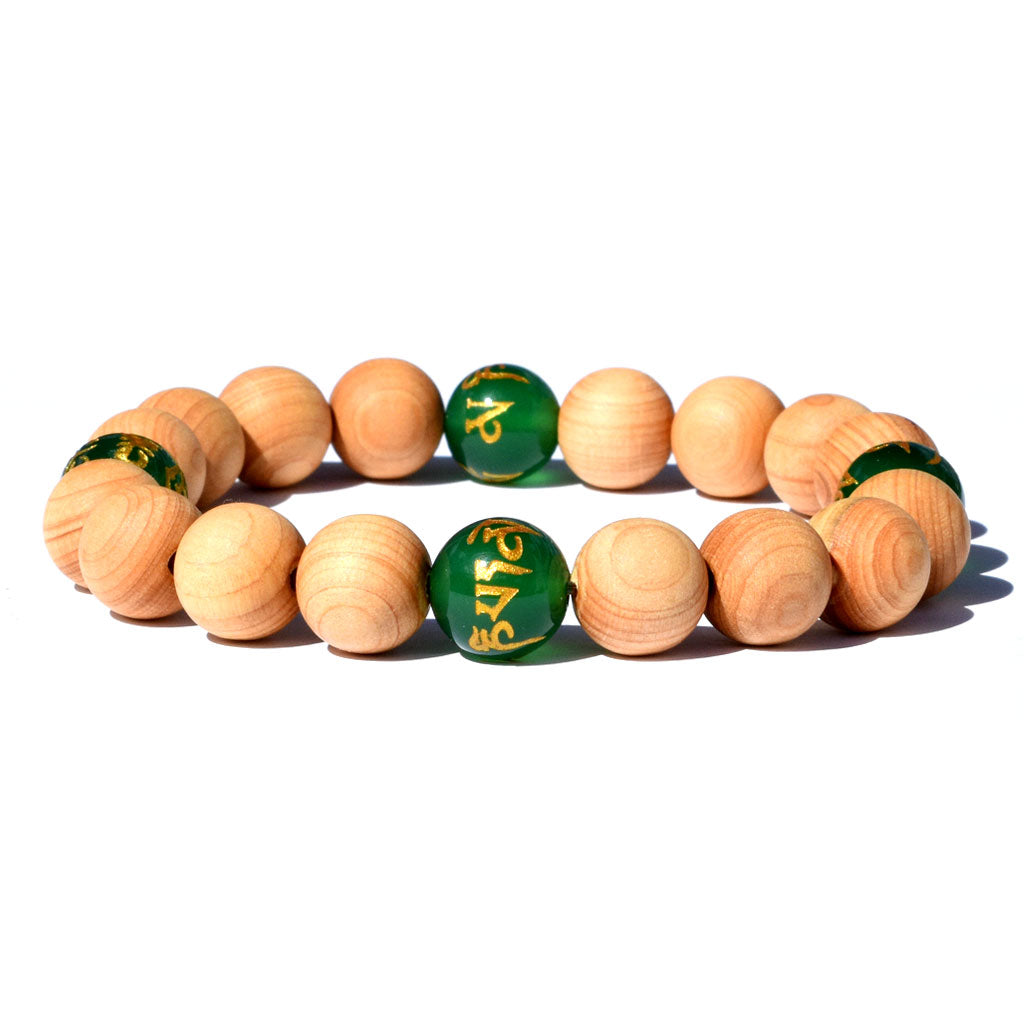Spiritual Wood Beaded Bracelet