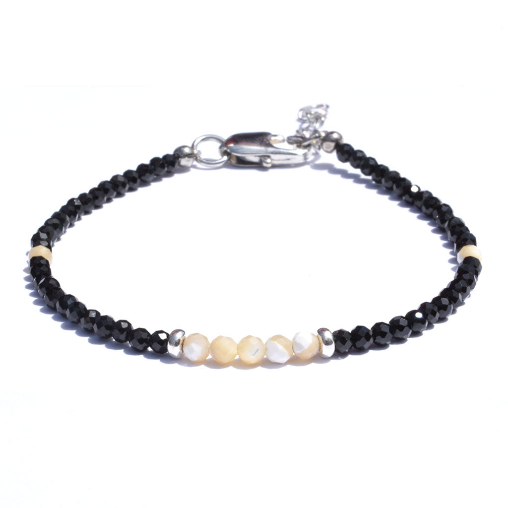 Minimalist Silver Beaded Bracelet