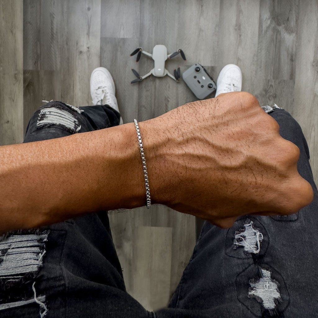 Stainless Steel Box Chain Bracelet