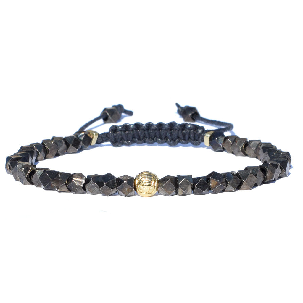 Macrame Wax Cord Minimalist Beaded Bracelet