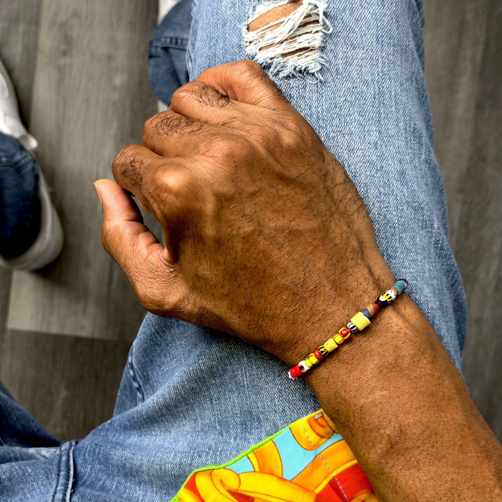 Macrame Cord Colorful Beaded Bracelet