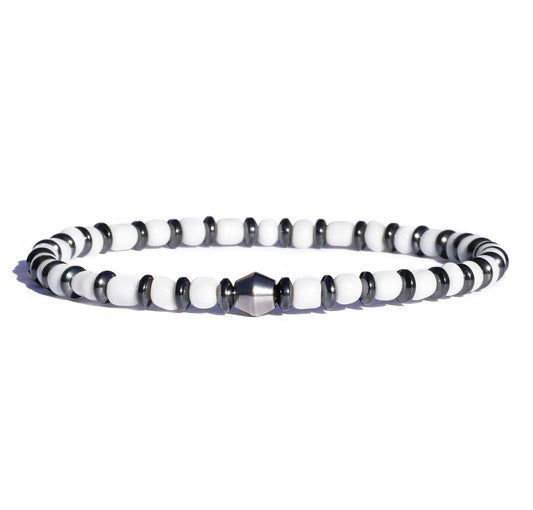 White Beaded Bracelet Typhoon