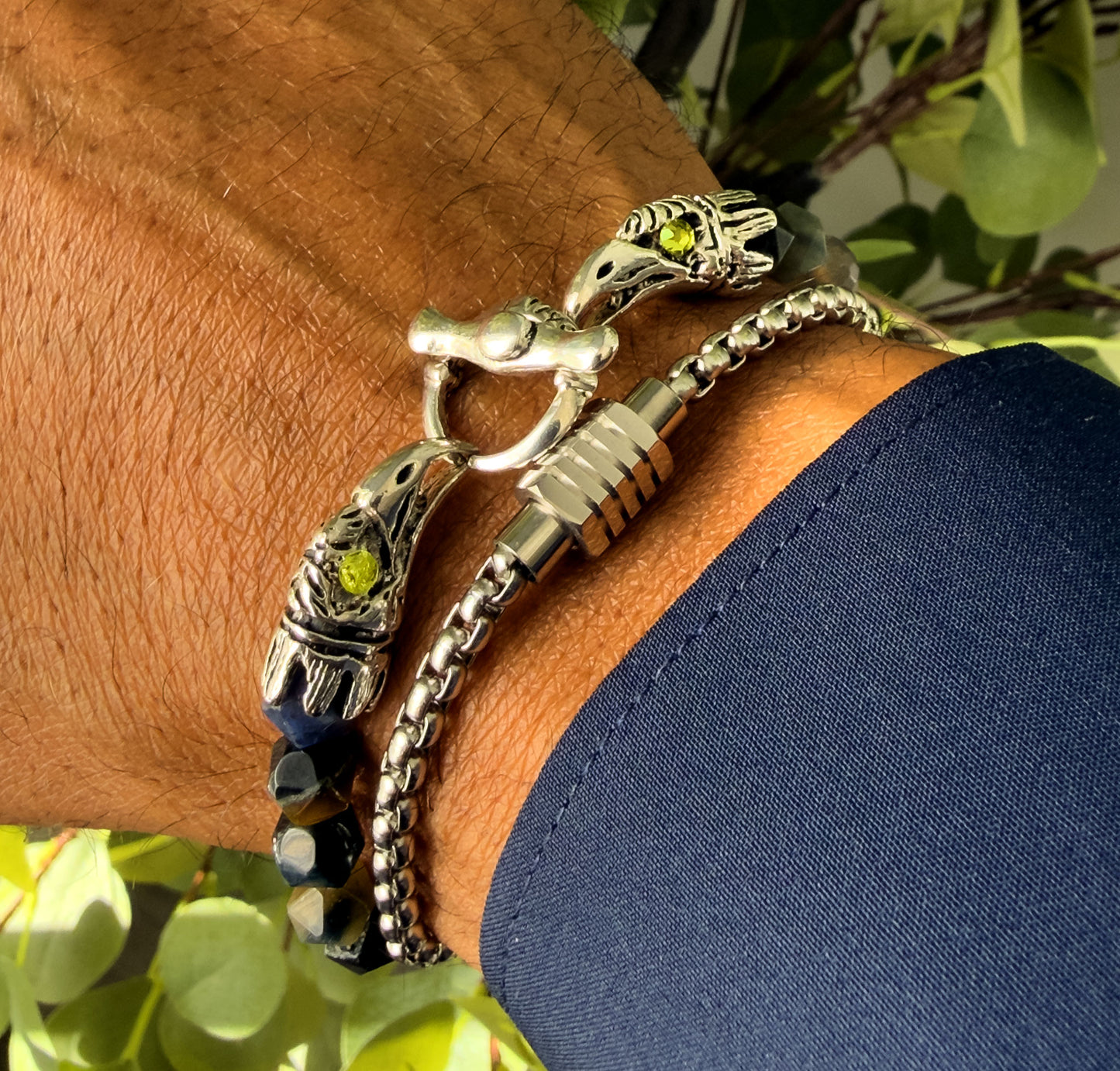 Magnetic Clasp Stainless Steel Box Chain Bracelet