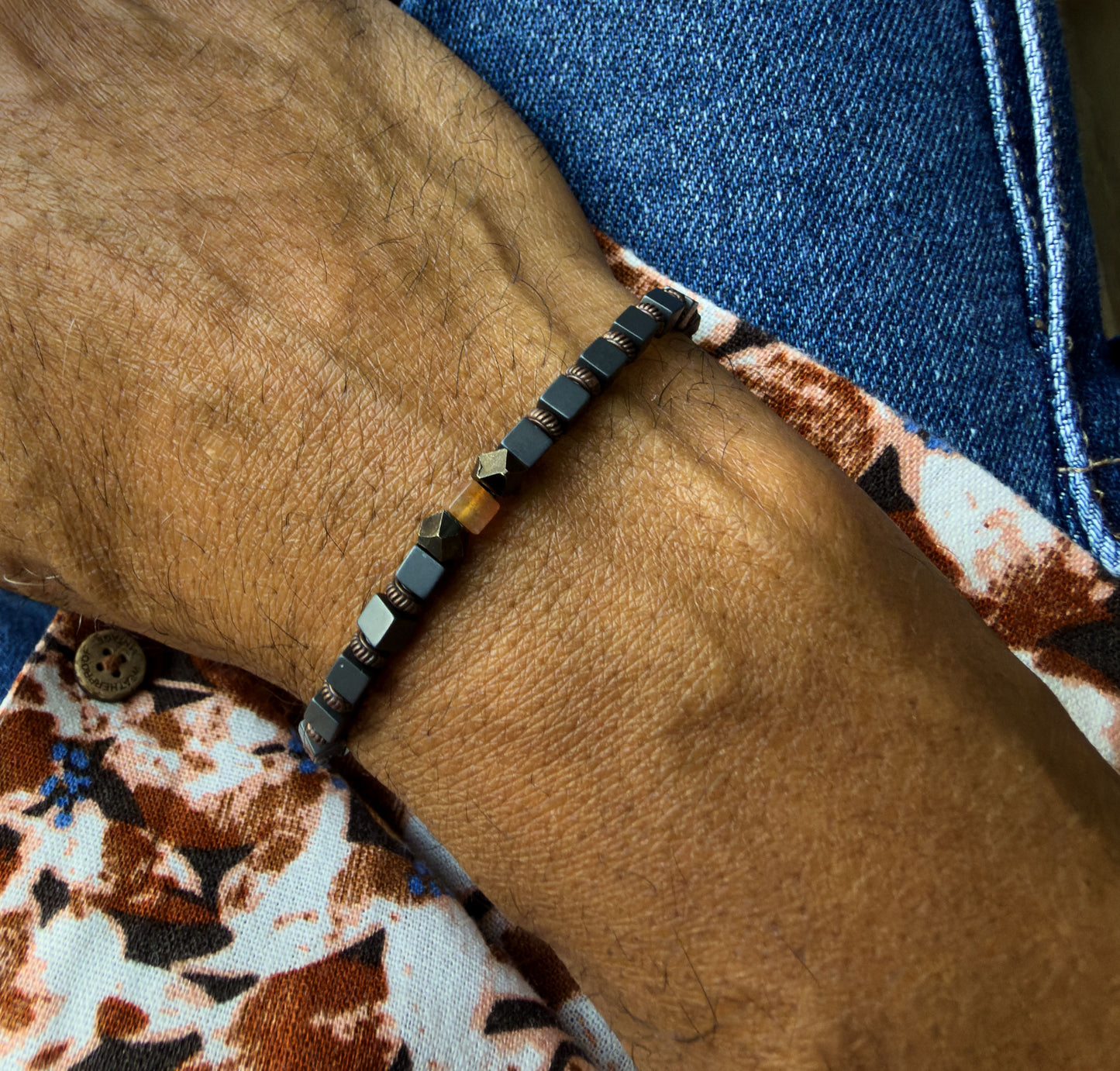 Minimalist Rustic Beaded Bracelet