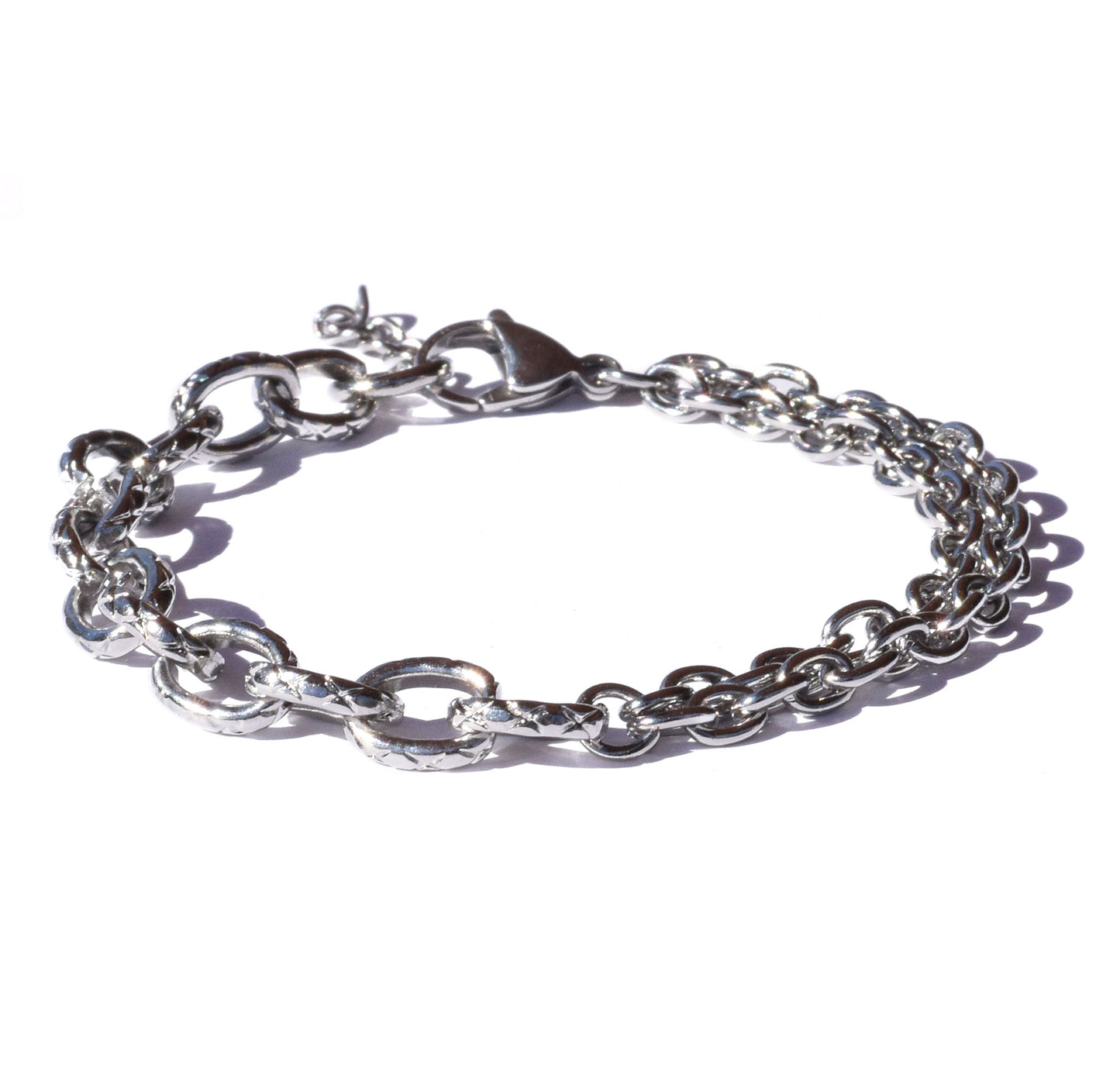 Spiritual Silver Chain Bracelet