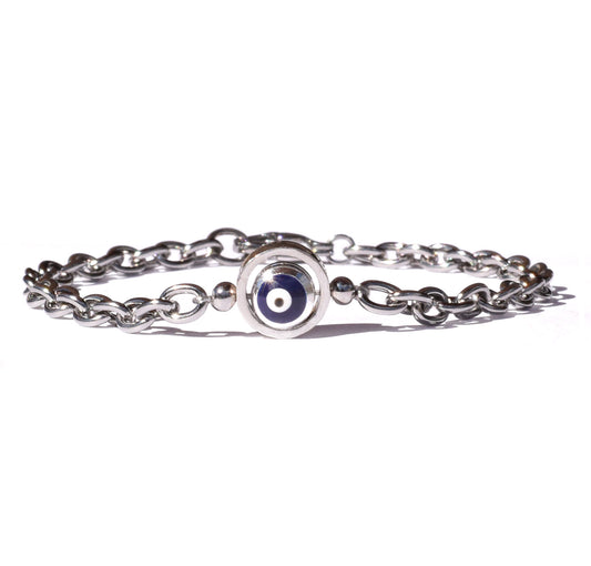 Evil Eye-Rolling Chain Bracelet