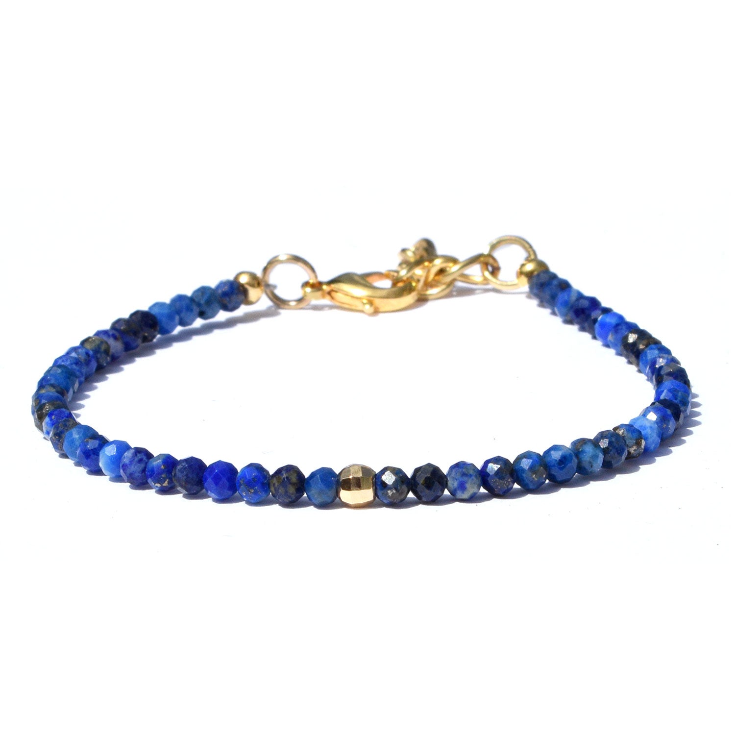 Lapis Lazuli faceted bracelet