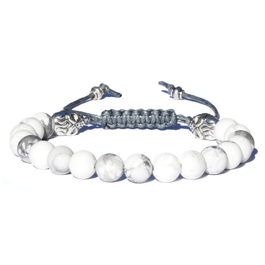 Adjustable White Skull Bracelet