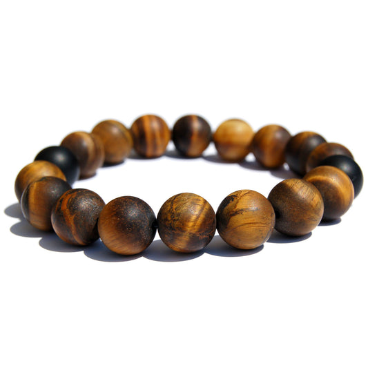 Tiger eye wood beaded bracelet.